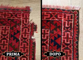 riparazione buchi tappeti milano